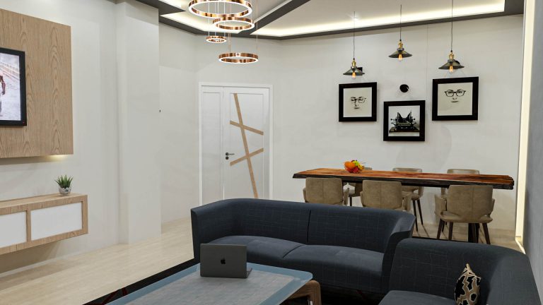 Afoğlu İnşaat 4+1 Tasarımı salon kapips